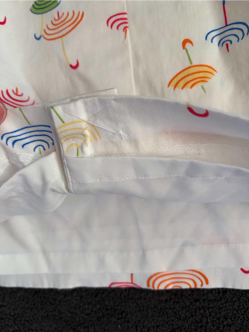 Vtg Talbots White Skirt with Colorful Umbrella Print 10 - Picture 6 of 10